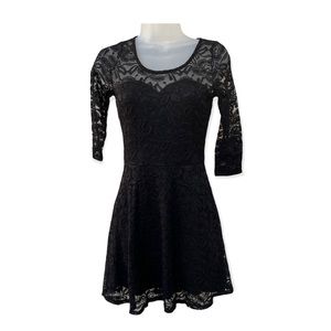 Material Girl Bkack Lace Juniors’ Dress